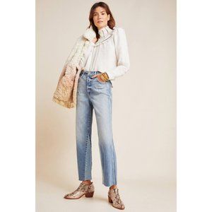 AMO Patchwork Ultra High-Rise Wide-Leg Jeans